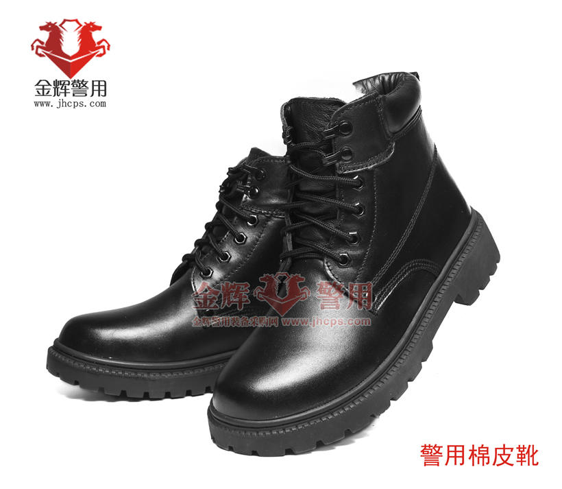 正品配发新式警用棉皮鞋公安警用皮棉鞋ga3112010标准警察棉靴男女