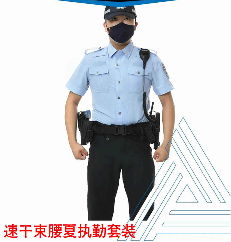 2023新式警服速干弹力夏执勤服，束腰警服夏季短袖，新款警服短袖执勤服